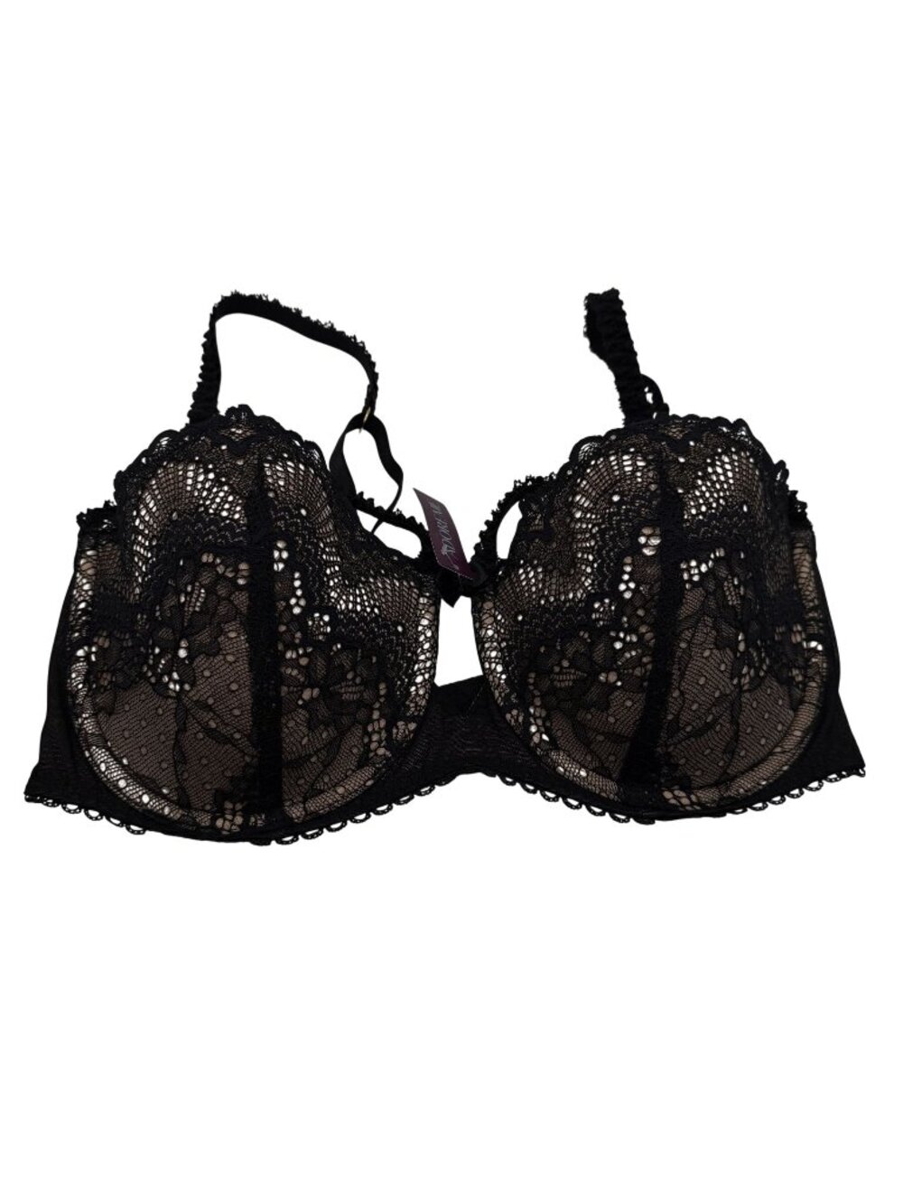 NWT Adore Me Black Lace Underwire Bra, 34DDD